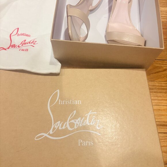 brand new CHRISTIAN LOUBOUTIN O Condora 55 suede slingback sandals Size 40 - Picture 2 of 9